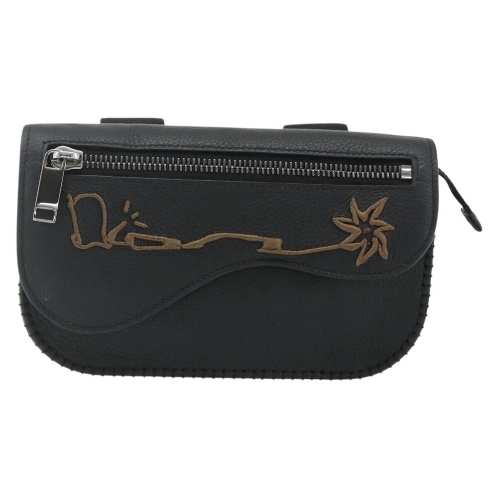 Christian Dior Saddle Pouch Belt Leather